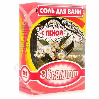 Соль д/ванн с пеной Эвкалипт 400г/32шт Бийск