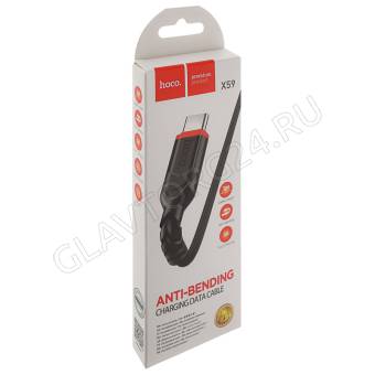 Кабель USB штекер-Type-C штекер HOCO X59 1м черный