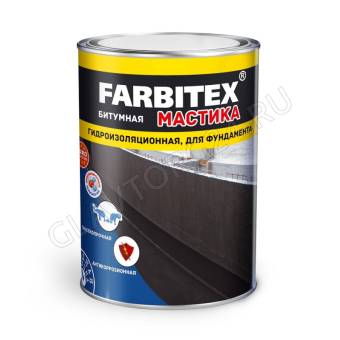 Мастика битумная гидроизоляционная 2 кг (6шт) FARBITEX Ф0З60000 (для фундамента)