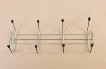 Вешалка д/одежды 4 крючка (45*18*8см) хром АЛТ 04С/10шт