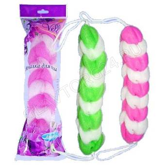 Мочалка Косичка из безузловой сетки 50г