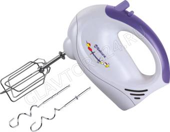 Миксер SAKURA SA-6311V 250Вт 4 насадки бело-фиолетовый