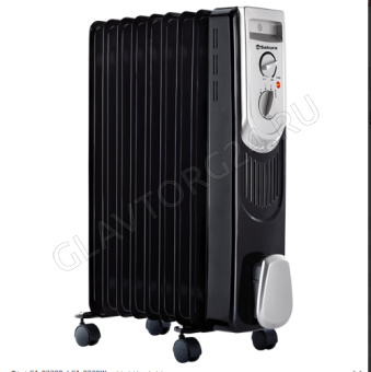 Масляный обогреватель Sakura SA-0339B 2000Вт 9 секций серебристо-черный