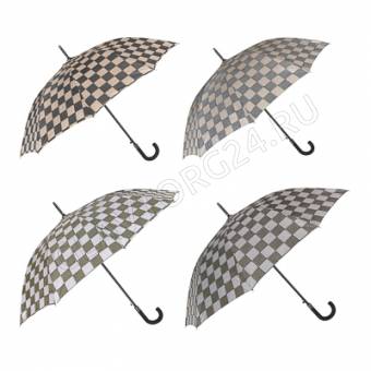 Зонт-трость мужской, металл, полиэстер, 10 спиц, 65см, 4 цвета, 2013G