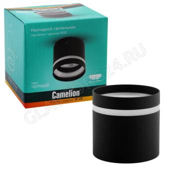 Свет.Camelion LGX53-02 С02 (Накладной св-к, черный, IP20)