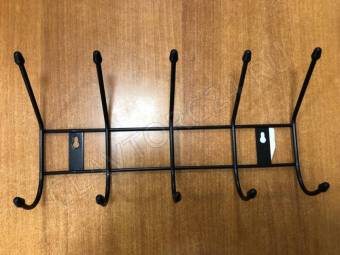Вешалка 5 крючков из прутка черный муар/10