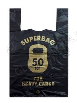 Пакет майка GARGO ПНД чёрный 42*64 25мкм