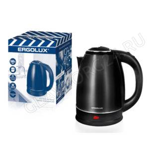 Чайник электрический ERGOLUX ELX-KS05-C02 1,8л 1,6кВт нерж.сталь черный