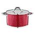 картинка КАСТРЮЛЯ AGNESS СО СТЕКЛЯННОЙ КРЫШКОЙ, НЕРЖ.СТАЛЬ, СЕРИЯ RED MARBLE 4,6Л 22Х12,5СМ/6 арт .937-323 от компании ГлавТорг Красноярск