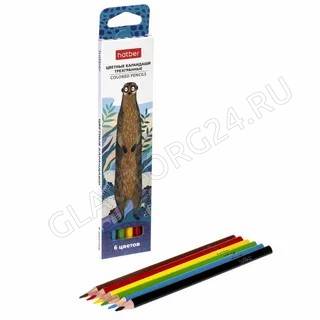 Карандаши   6цв Colora /трехгранные /карт. короб с европодвесом NEW