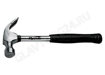 Молоток-гвоздодер, металлическая ручка, резиновая рукоятка 25мм 340гр/44612