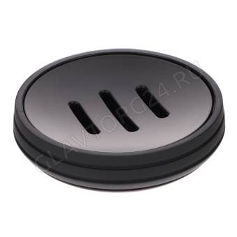 Мыльница LAGO, чёрный, пластик, SWP-2410-BLK-04