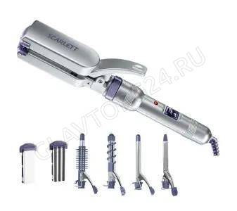 Стайлер SCARLETT SC-065 35Вт 6в1 серебристый Гофре, Спираль