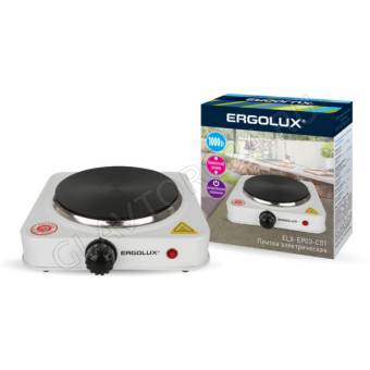 Плита электрическая 1 конфорка ERGOLUX ELX-EP03-C01 диск 1000Вт белый 