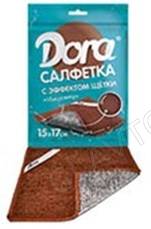 Салфетка из микрофибры Dora "С эффектом щетки", 17х15см (55)