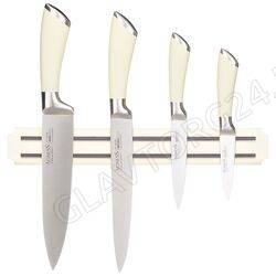 НАБОР НОЖЕЙ AGNESS 5 ПР.С МАГНИТНЫМ ДЕРЖАТЕЛЕМ И РУЧКОЙ ИЗ НЕРЖ.СТАЛИ/6 арт. 911-047