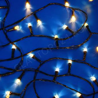 СНОУ БУМ Гирлянда эл. вьюн катушка 50м, 500LED, шампань, 8 режимов, ПВХ черный, 220В 384-248
