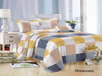КПБ 1,5сп FELICITA Микросатин Искандер Под143*215+Пр145*215+2Нав(70*70)