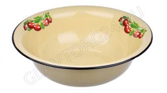 Таз эмалир. 16,0л Вишневый сад С3026*55