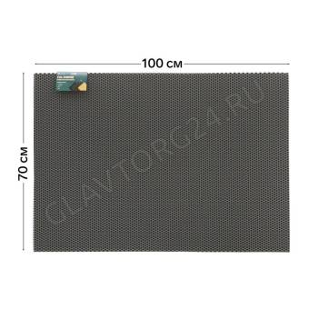 Коврик eva универсальный Grand Caratt, Соты 100 х 70 см, серый 10165582