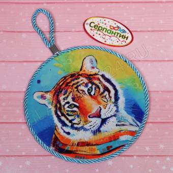 Подставка под горячее керамическая 16см "Тигр Инди Акварель"