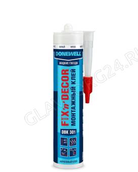 Клей монтажный DONEWELL FIX-n-DECOR на акрил.основе DBK-301, морозостойкий, белый, 260 мл