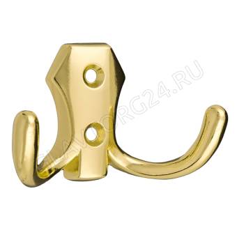 Крючок одежный 2-й  латунь (золото) (101) КМ-2