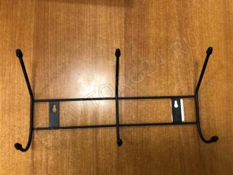 Вешалка 3 крючка из прутка черный муар/5