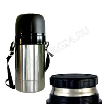 Термос "Дорожный" ДН-1,5л с узким горлом на ремне 1с669 (8 шт)