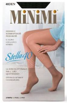 Набор носков женских капрон 2пары MiNiMi STELLA 40 den черный