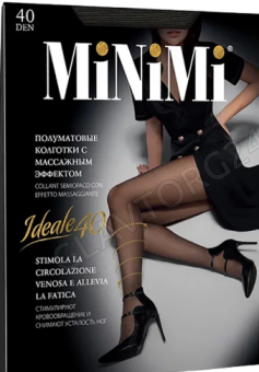 Колготки женские MINIMI IDEAL 40den 4/L nero полиамид, эластан  (утяжка по ноге)