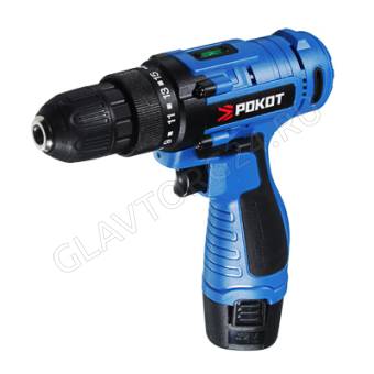 Дрель-шуруповерт аккум. РОКОТ ДША-12в, 0-550об/мин 1,3 Li-on (1) 18н*м, подсветка