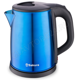 Чайник электрический SAKURA SA-2149BL 2л 1,8кВт нерж.сталь синий