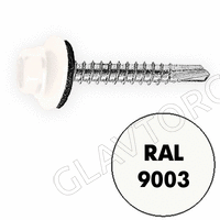 СВФС Саморез кровельный RAL-9003 ZP 4,8х28 (250шт) белый