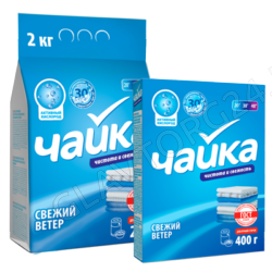 Стиральный порошок Чайка ручная стирка 400г универсальное Чайка свежий ветер,  Беларусь 