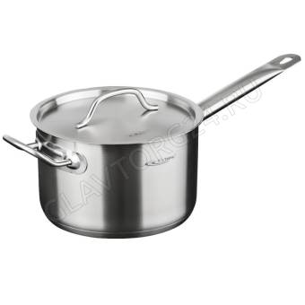 Сотейник 4,8л с/кр [ОБЩЕПИТ] нерж. 22*13,5см ТРС с двумя ручками арт. КТ-ОБ-КК-22/2