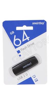 Модуль памяти 64Gb USB 2.0 SmartBuy Scout черный