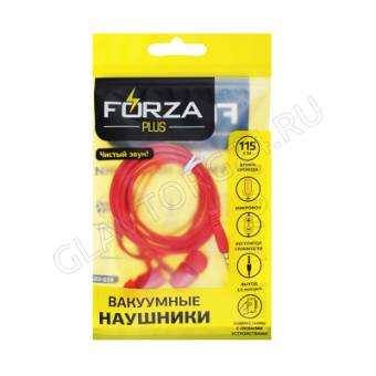 Наушники проводные внутриканальные Forza 410-036 с микрофоном микс