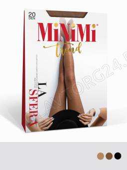 Колготки женские MINIMI LA SFERA (в горошек) 20den 2/S nero полиамид, эластан 
