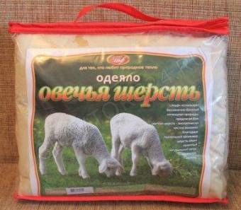 Одеяло 2сп 175*205см овечья шерсть Эльф 309