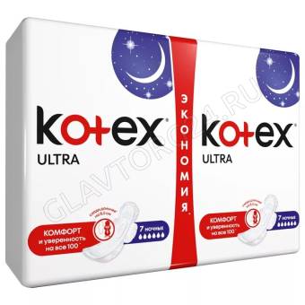 KOTEX прокладки Ultra НОЧНЫЕ Dry&Soft сеточка 14шт/16