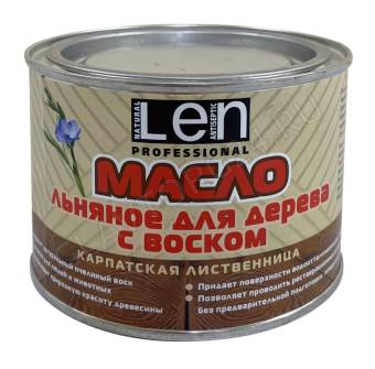 Масло льняное с воском "LEN" Карпатская лиственница 400 гр./6шт