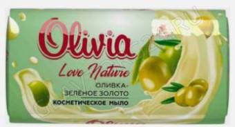 ALVIERO Мыло туалетное твердое 140гр "Olivia Love Nature & Fruttis" Оливка Зеленое золото/48