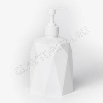 Дозатор для жидкого мыла 330мл 10х10х16см "Призма", цвет белый 5985393