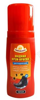 Крем-краска жидкая флакон с губкой для глад.кожи ЧЕРНАЯ 75мл PREGRADA /48 PR-433
