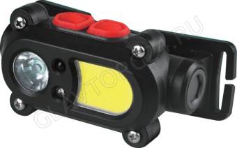 Фонарик Camelion LED53418 (акк.3,7В, карбон, 2 LED, 3 Ватт, 15 реж., сенсор, Micro-USB, бокс)