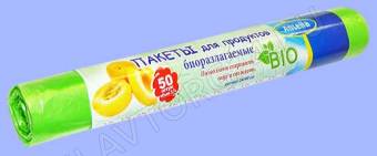 Пакеты д/продуктов биоразлагаемые 3,7л 7мкм(50шт)/40 Антелла
