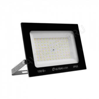 Прожектор светод 100Вт Ultraflash UFD005 черный (LED SMD 100, 9000 лм, 230В, 6500К, 216х158х26)