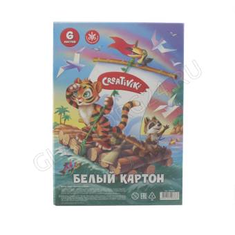 Картон белый А4  6л "Creativiki"