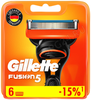 Gillette Fusion Кассеты мужские 6шт 